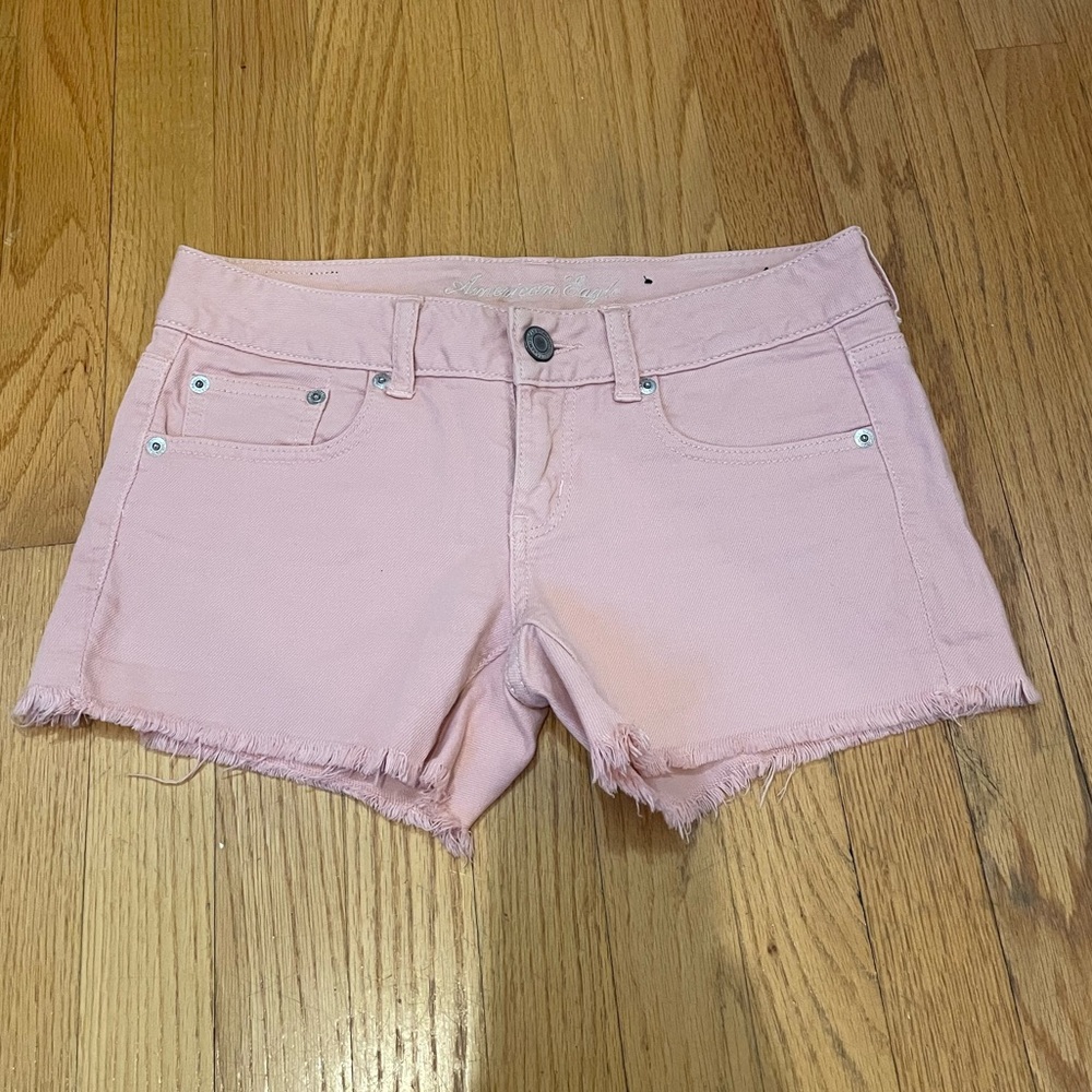 American Eagle Women's Soft Pink Jean Shorts